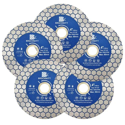 Miniatura 7 de Rueda de corte de granito de diamante de 4 pulgadas, amoladora angular soldada al vacío de 4.134 in, hoja de diamante para cortar porcelana