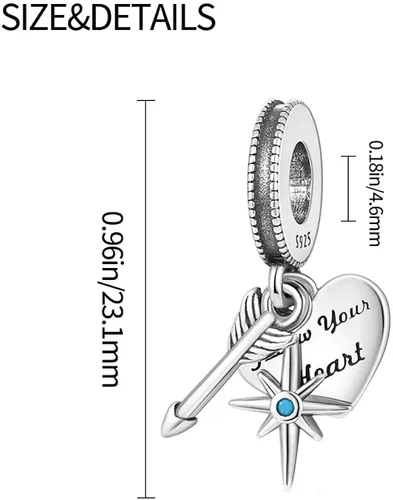 Miniatura 3 de TINSLO Charms Beads fits for Charms Bracelets for Woman 925 sterling silver suspension pendants and CZ stones women DIY jewelry