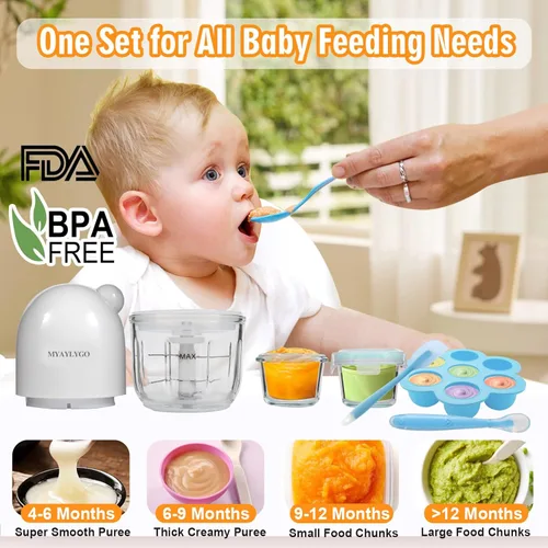 Miniatura 2 de Fabricante de Alimentos para Bebés y Procesador de Alimentos, Mezclador de Alimentos para Bebés Actualizado de 14-en-1, Fabricante de Puré