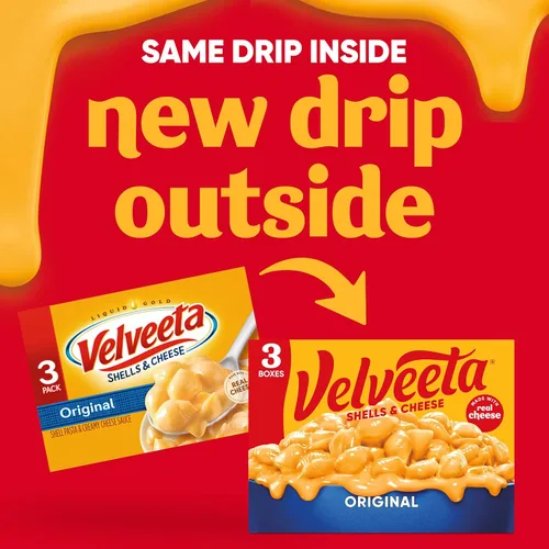 Miniatura 4 de Velveeta Shells and Cheese Mac, 3 cajas, para cenar o cenar fácilmente, sabor original, hecho con queso real, 12 onzas
