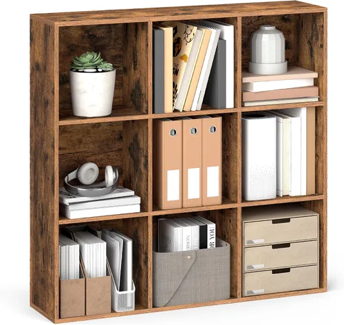 Miniatura 22 de VASAGLE Custos Collection - Estantería para libros tipo cubo con 4 compartimentos, 9.4 x 26 x 26 pulgadas, estantería de almacenamiento para sala