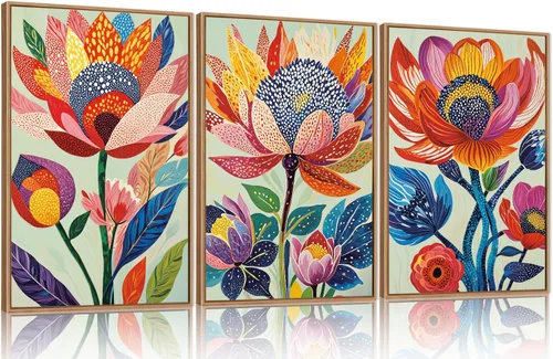 Miniatura 59 de HPINUB - Lienzo decorativo abstracto moderno para pared, juego de 3 impresiones artísticas enmarcadas, pintura de pared grande en blanco y negro, 16