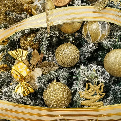 Miniatura 7 de Adornos de bola de Navidad de 3.15 pulgadas, con purpurina inastillable, adornos para árbol de Navidad, bolas colgantes de Navidad, decoraciones