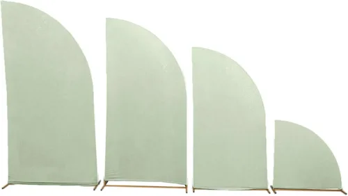 Miniatura 77 de Efavormart - Juego de 4 fundas de elastano beige para arco de media luna, fundas de telón de fondo Chiara de 2.5 pies a 7 pies para escenarios