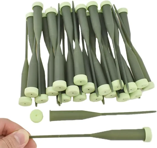 HAHIYO 35 tubos de agua florales de plástico verde de 2.8 x 0.5 pulgadas con tallo largo y tapas de silicona, viales de flores para plantas,