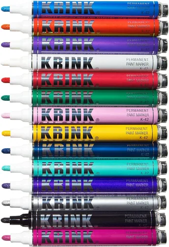 Miniatura 7 de Krink K-42 - Rotulador de pintura negra, vibrante y opaco para cualquier superficie, marcador permanente con pintura a base de alcohol