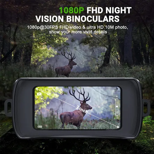 Miniatura 3 de Gafas de visión nocturna: prismáticos de visión nocturna de 1080P para adultos, zoom digital 5X y prismáticos de pantalla HD de 3 pulgadas que