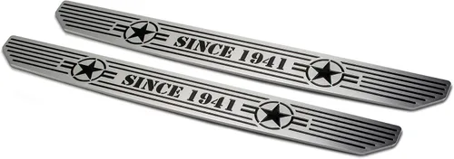Miniatura 7 de DV8 Offroad Placas de umbral de puerta para Wrangler JL 2018-actual y Gladiator JT 2020-actual Par trasero Grabado con logotipo DV8
