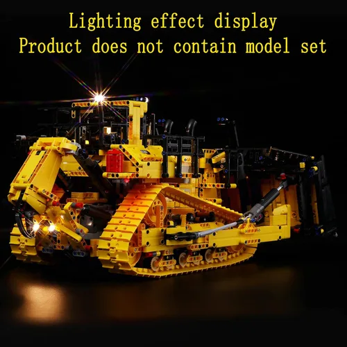 Miniatura 7 de GEAMENT Kit de luces LED compatible con Lego Cat D11 niveladora controlada por aplicación – para el juego de modelos Technic 42131