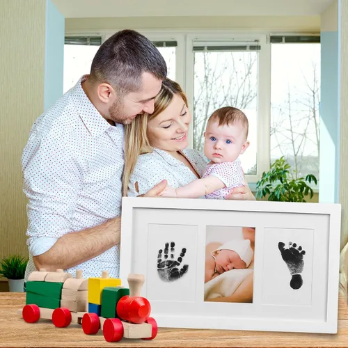 Miniatura 8 de Green Pollywog Clean Touch - Almohadilla sin tinta No tóxico, extra grande Kit de huellas y huellas de manos para bebés Tinta segura para Kit