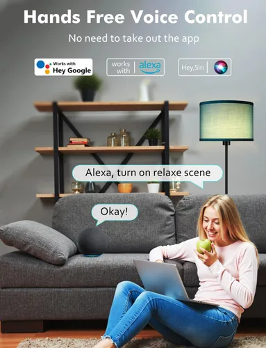 Miniatura 3 de YHW Lámparas de pie para sala de estar compatibles con Alexa Google, lámpara de pie lámparas altas para sala de estar, dormitorio, oficina, aula