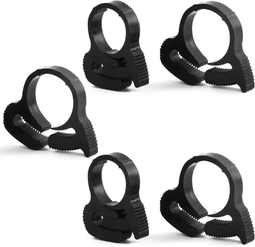 Miniatura 12 de Abrazaderas de manguera de agarre de 0.484-0.559 in de nailon ajustable de plástico resistente rápido doble agarre para fontanería, aplicaciones