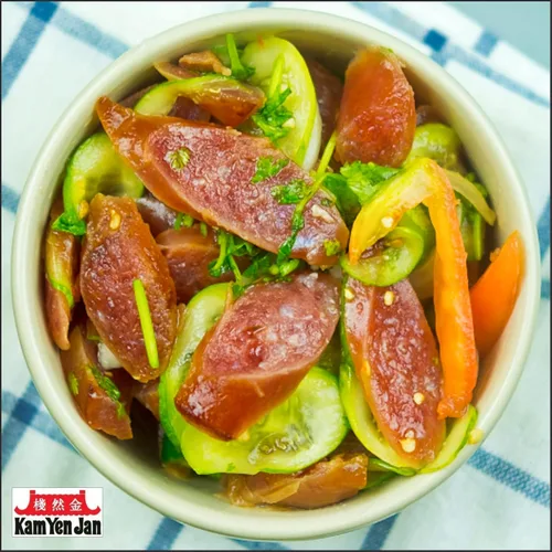 Miniatura 4 de Kam Yen Jan, Salchicha china hecha con carne de cerdo y pollo (), asiática, taiwanés, checo chino de regazo, 14 onzas (paquete de 3)