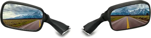 AfterMokit Espejos laterales de repuesto para Suzuki Hayabusa 1999-2019 GSX1300R 2001-2002 GSX-R1000 2000-2003 GSX-R750 2001-2003 GSX-R600 Negro