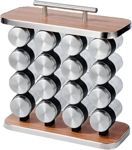 Organizador de especias para despensa y almacenamiento de especias con frascos, organizador de especias para encimera, estante vertical para
