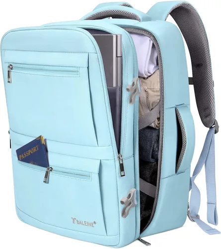 Miniatura 17 de BALEINE Mochila de Viaje para Mujeres y Hombres, Mochila Grande y Resistente de Equipaje de Mano para Laptop, Regalos para Negocios, Casual, Viajes