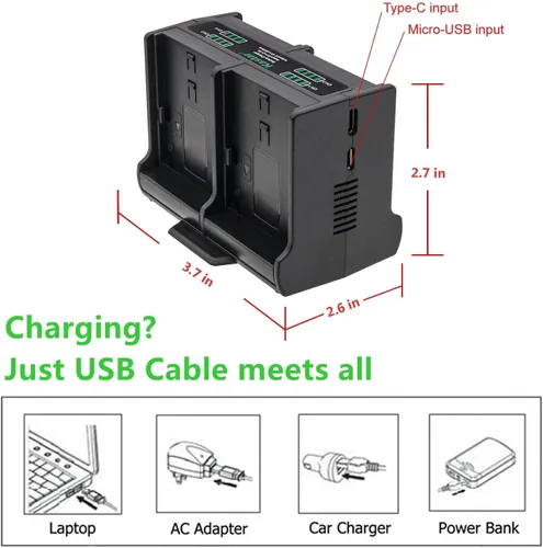 Miniatura 4 de Kastar Paquete de 4 baterías y cargador cuádruple compatible con NEZINI 2 modo de carga Mini cámara para niños, cámara digital para niños y niñas