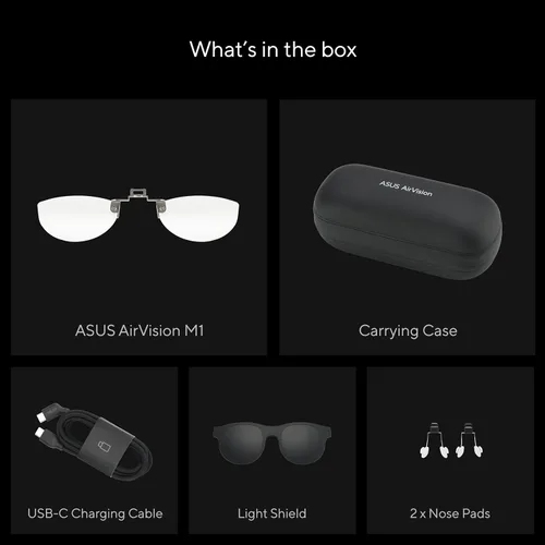 Miniatura 6 de Gafas AR Inteligentes ASUS AirVision M1 - Pantalla portátil Micro-OLED de 100", 1100 nits, Multi-Pantalla, Altavoces, USB-C, Sombra Magnética