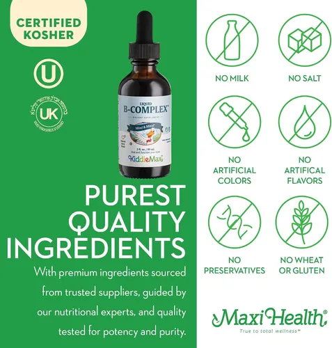 Miniatura 5 de Complejo de vitamina B líquida de frambuesa – Suplemento vitamínico con vitamina B12 – Sublinguales vitaminas B complejas gotas para niños