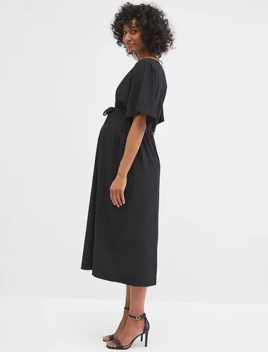 Miniatura 4 de Motherhood Maternity Vestido de maternidad con manga kimono y lazo para mujer