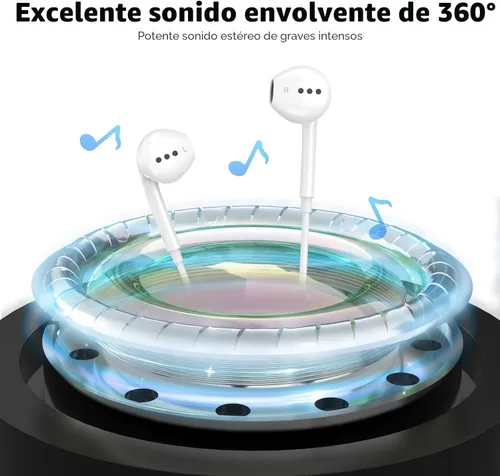 Miniatura 6 de [Certificado MFi de Apple] Auriculares USB C para iPhone 17 16, paquete de 2 auriculares con cable USB C con control remoto integrado para controlar
