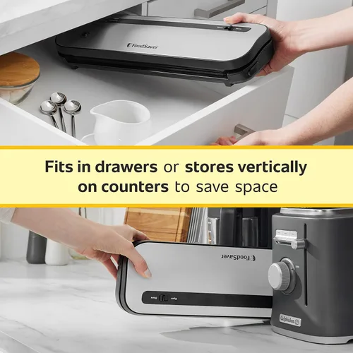 Miniatura 5 de FoodSaver - Sellador al vacío que ahorra espacio con bolsas y rollo