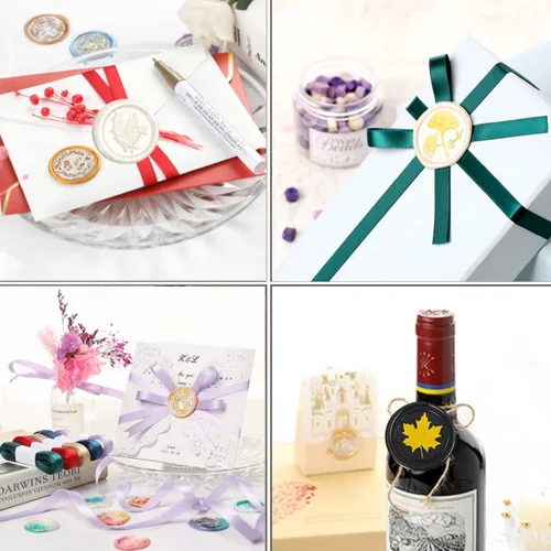 Miniatura 7 de 20 barras de sellado de cera de color morado perlado, solo aptas para pistola de pegamento de 0.28 pulgadas, ideal para sello de cera, invitaciones
