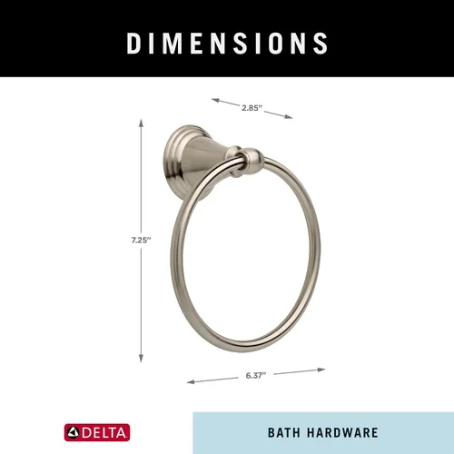 Miniatura 8 de Delta 79646-SS Windemere, Anillo para toalla, Accesorio de baño, 79646-BN