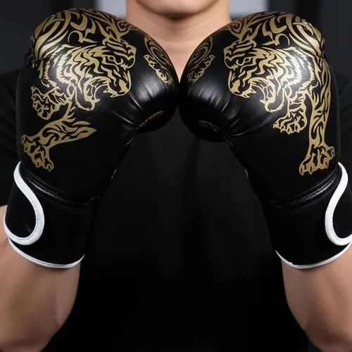 Miniatura 6 de 1 par de guantes de entrenamiento de boxeo: guantes de perforación de superficie de poliuretano para principiantes, guantes de entrenamiento