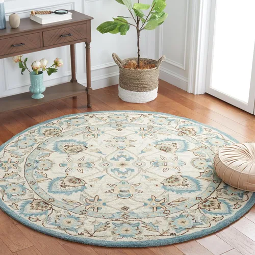 Miniatura 13 de SAFAVIEH Antiquity Collection - Alfombra decorativa de 3 x 5 pies, color marfil y beige, hecha a mano, lana tradicional, ideal para zonas de alto