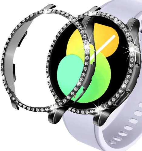Miniatura 76 de DEALELE Paquete de 1 + 3 fundas y protector de pantalla compatible con Samsung Galaxy Watch FE / 5/4 de 1.575 pulgadas, funda protectora