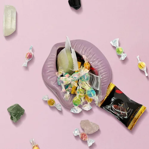 Miniatura 8 de Queenbox Ceniceros de cigarrillos de cerámica creativos con estilo de labios decoraciones caseras de moda