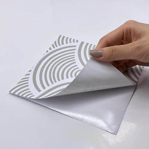 Miniatura 3 de Adhesivos de vinilo para azulejos de pared autoadhesivos, calcomanías impermeables para decoración de cocina, baño, línea ondulada de abulón, 6 x 6