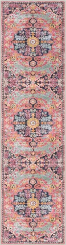 Miniatura 9 de Lahome Boho 2'8"x10' Alfombra Lavable para Pasillo de Cocina con Respaldo de Goma, Alfombras de Cocina Bohemias Antideslizantes y Suaves, Alfombra