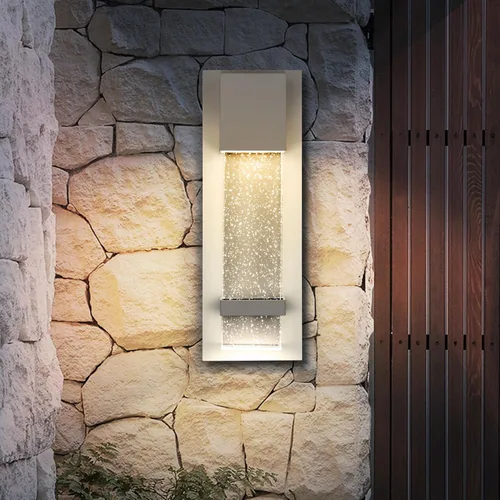 ASD LED 13" Bubble Glass Wall Light Fixture, Outdoor & Indoor Seeded Sconce | 3CCT, Waterproof, Dimmable, ETL Listed | 12W 500LM 3000-5000K 120V |