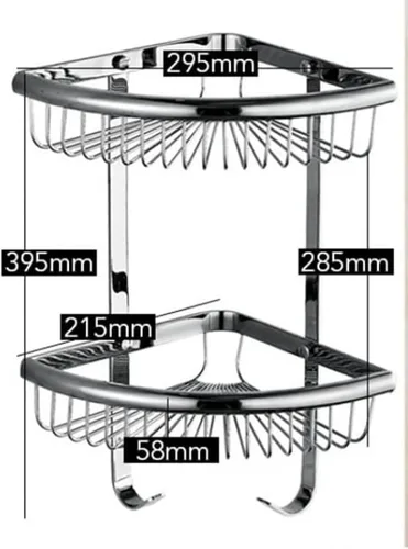 Miniatura 4 de Organizador de ducha de esquina estantes flotantes estantes de baño Estante de almacenamiento de latón de cristal Soporte para champú Accesorios