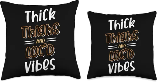 Miniatura 3 de Locs Afro Dreadlocks Love Natural Beauty Hair Locd Thick Thighs Loc'd Vibes Afro Hair - Almohada africana americana, 16 x 16 pulgadas, multicolor