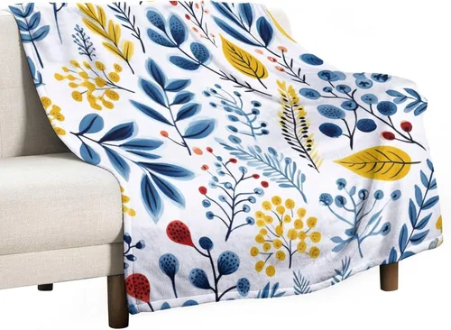 Miniatura 11 de Manta de verano con parches bohemios, vintage, bohemia, acogedora manta de franela para sofá, cama para niños y adultos, 30 x 40 pulgadas, manta