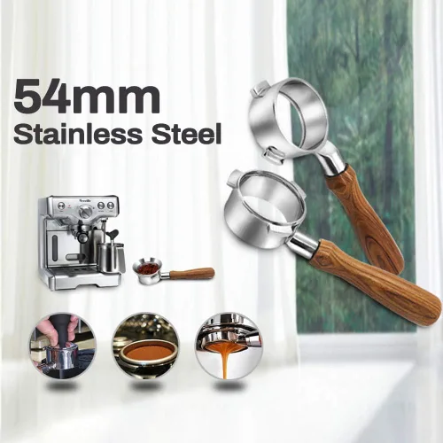 Miniatura 2 de Portafiltro sin fondo de 2.126 in, portafiltro desnudo sin fondo compatible con Breville serie 8 y máquinas Breville de 2.126 in Compatible