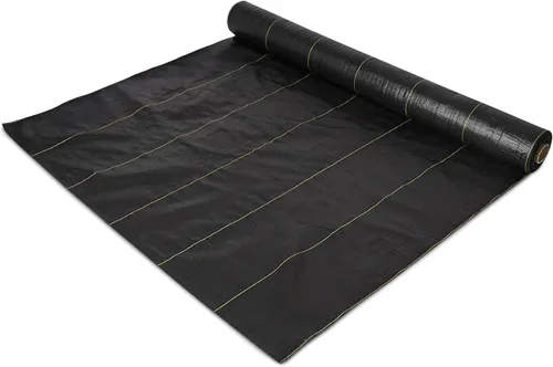 Dewitt Sunbelt - Cubierta de suelo tejida, 3.2 onzas, negro, 4 x 100 pies, tela duradera de barrera contra malezas para invernadero, jardín,