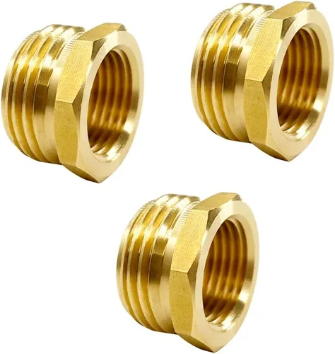 Conector macho GHT de 3/4 pulgadas x 1/2 pulgada NPT hembra, accesorio de manguera de jardín de latón, adaptador, manguera de jardín de latón