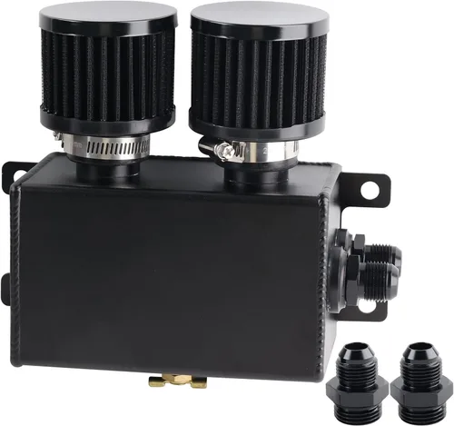 1.2L tanque de captura de aceite de motor con filtro dual, accesorios AN10 y AN8 y 2 filtros de aire, kit de lata de reservorio de aceite con