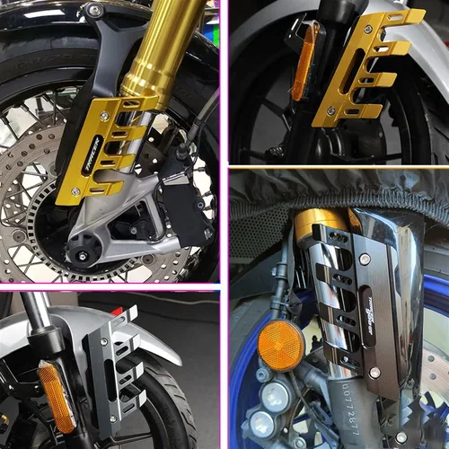 Miniatura 6 de Protector deslizante anticaídas para guardabarros delanteros CNC para motocicleta Yamaha FZ25 FZ-25 Universal (color : E)