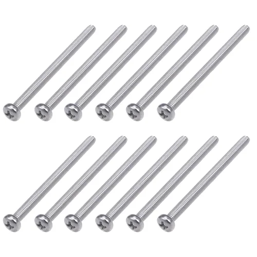 Miniatura 27 de METALLIXITY Tornillos de máquina (M2 x 0.118 in), 30 unidades, pernos Phillips cruzados de acero inoxidable 304, para instalación de muebles
