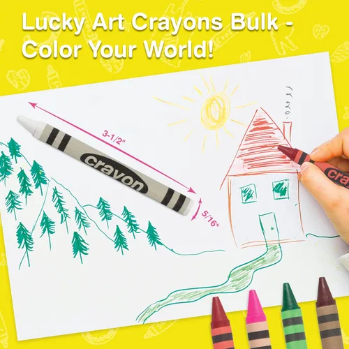 Miniatura 3 de Lucky Art - Crayones blancos a granel, 80 unidades de repuesto de crayón de un solo color, suministros de arte no tóxicos para profesores, aulas