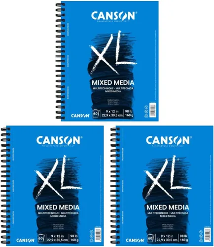 Miniatura 6 de Canson XL Series Cuaderno de Media Mix, Textura Rugosa, Alambre Lateral, 7x10 pulgadas, 50 Hojas – Papel de Arte Grueso para Acuarela, Gouache