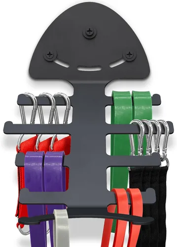 Miniatura 9 de Exercise Resistance Band Rack, Resistance Bands Storage Hanger Gym Equipment Organizer Rack for Pull Up Bands, Multi-Purpose Gym Equipment Storage