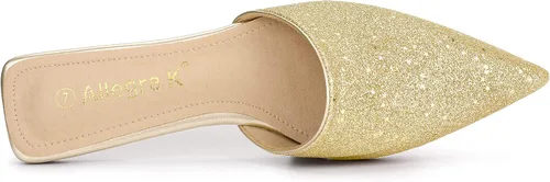 Miniatura 5 de Allegra K Tacones con purpurina para mujer, M