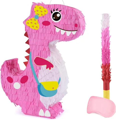 Miniatura 54 de WERNNSAI - Piñata de sirena plegable, piñata de cumpleaños con flecos que incluye cuerda para jalar, venda y bate. Decoraciones