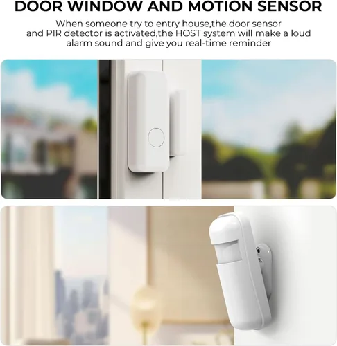 Miniatura 4 de PGST Sistema de alarma de seguridad para el hogar, sistema de alarma inteligente para el hogar con puerta/sensores de movimiento, alertas